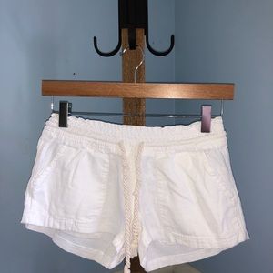 ROXY white linen shorts SIZE XS